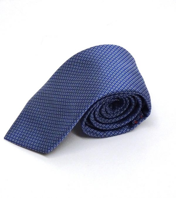 Cravatta seta azzurra tondino