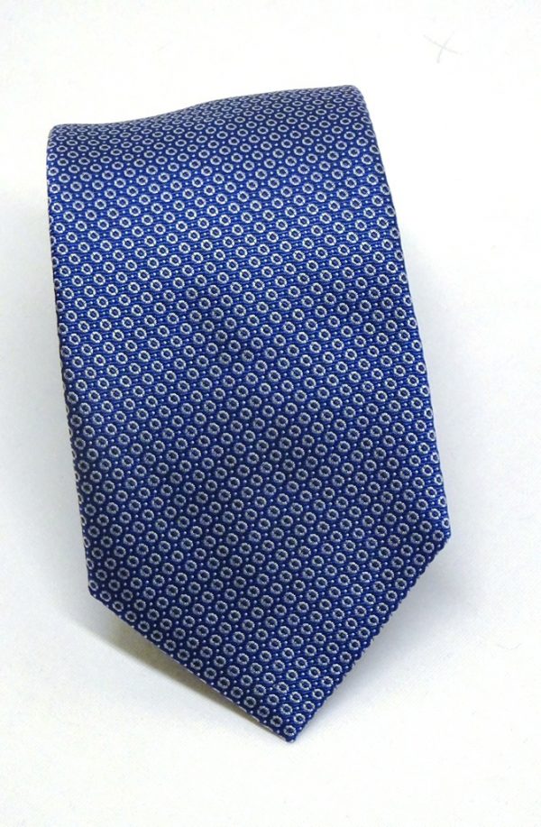 Cravatta seta azzurra tondino