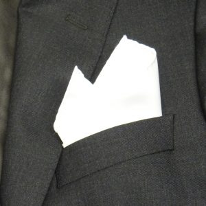Pochette da taschino bianca