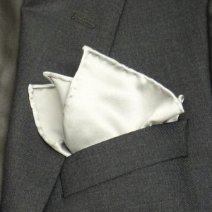 Pochette da taschino grigio perla