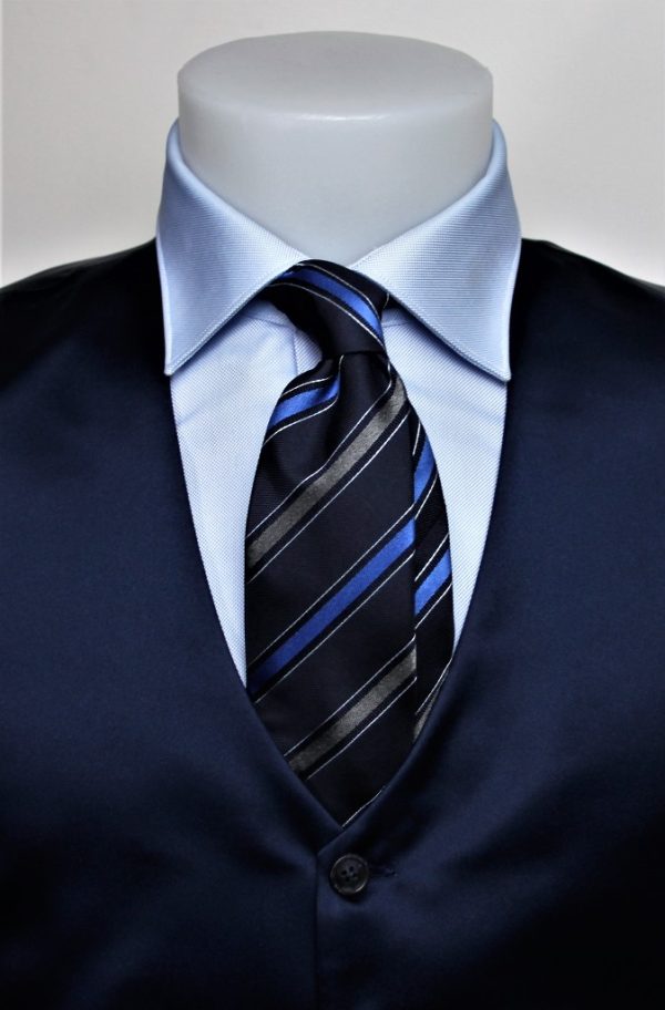 Cravatta regimental blu e azzurro