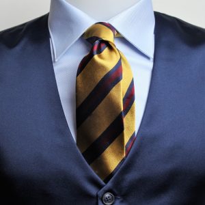 Cravatta regimental oro e blu