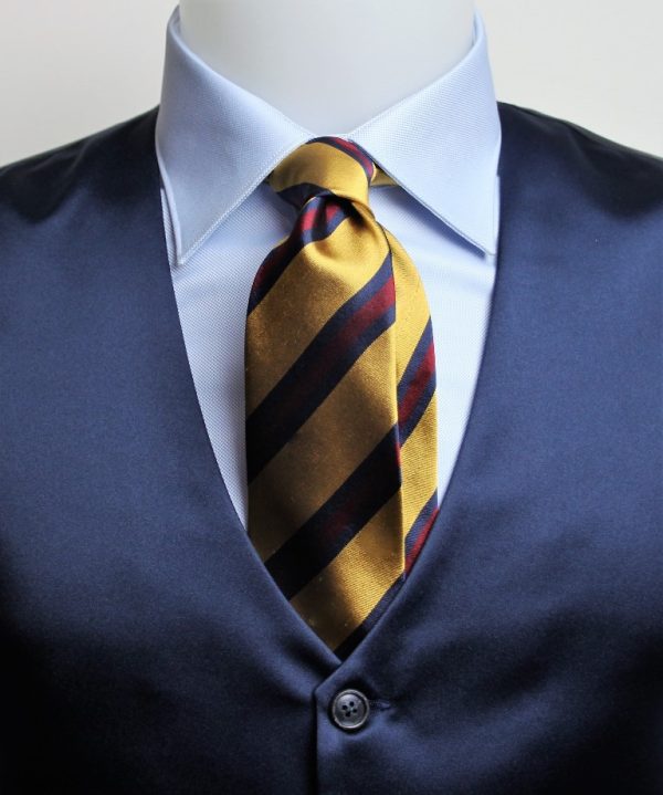 Cravatta regimental oro e blu