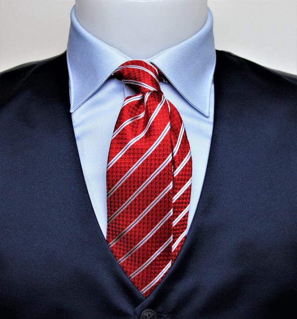 Cravatta regimental piquet rossa