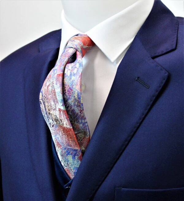 Cravatta seta fantasia case multicolor