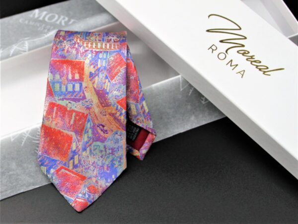 Cravatta seta fantasia case multicolor
