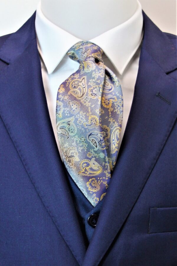 Cravatta seta fantasia cangiante multicolor
