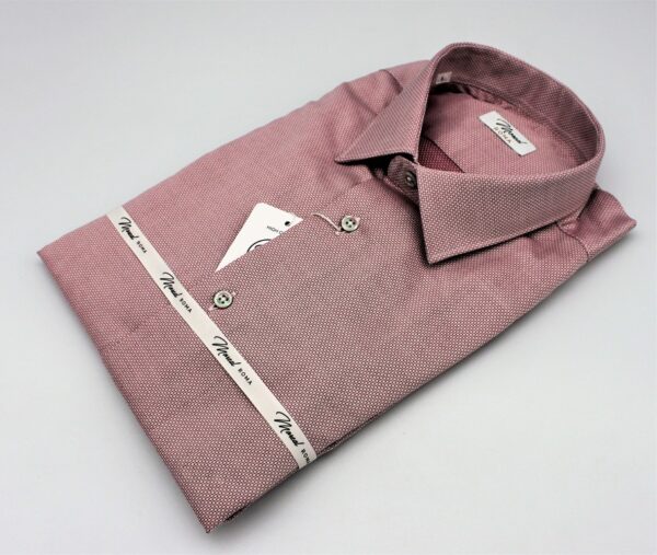Camicia armaturata rombo rosa antico