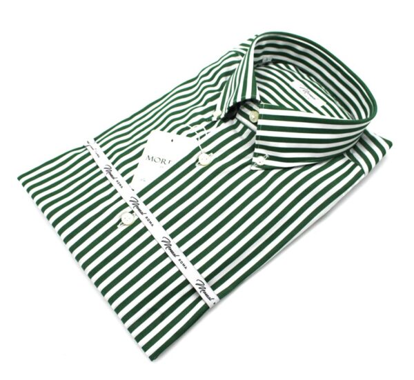 Camicia bianca riga verde