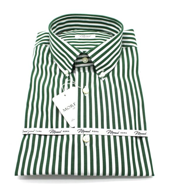 Camicia bianca riga verde
