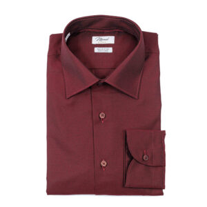 Camicia facile stiro Twill Bordeaux