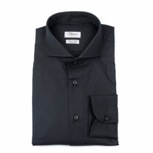 Camicia facile stiro Twill Nero