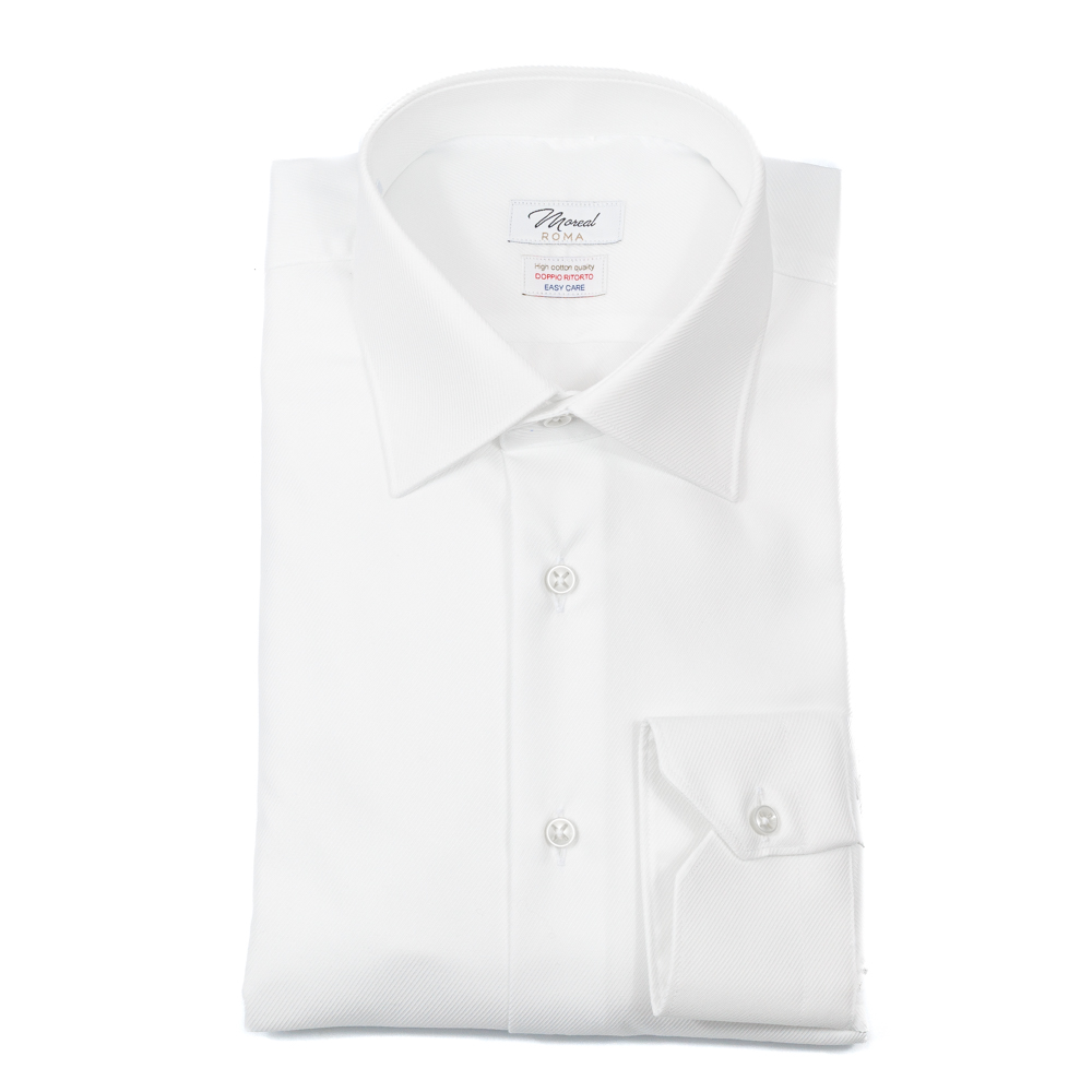 Camicia facile stiro Twill marcato bianco