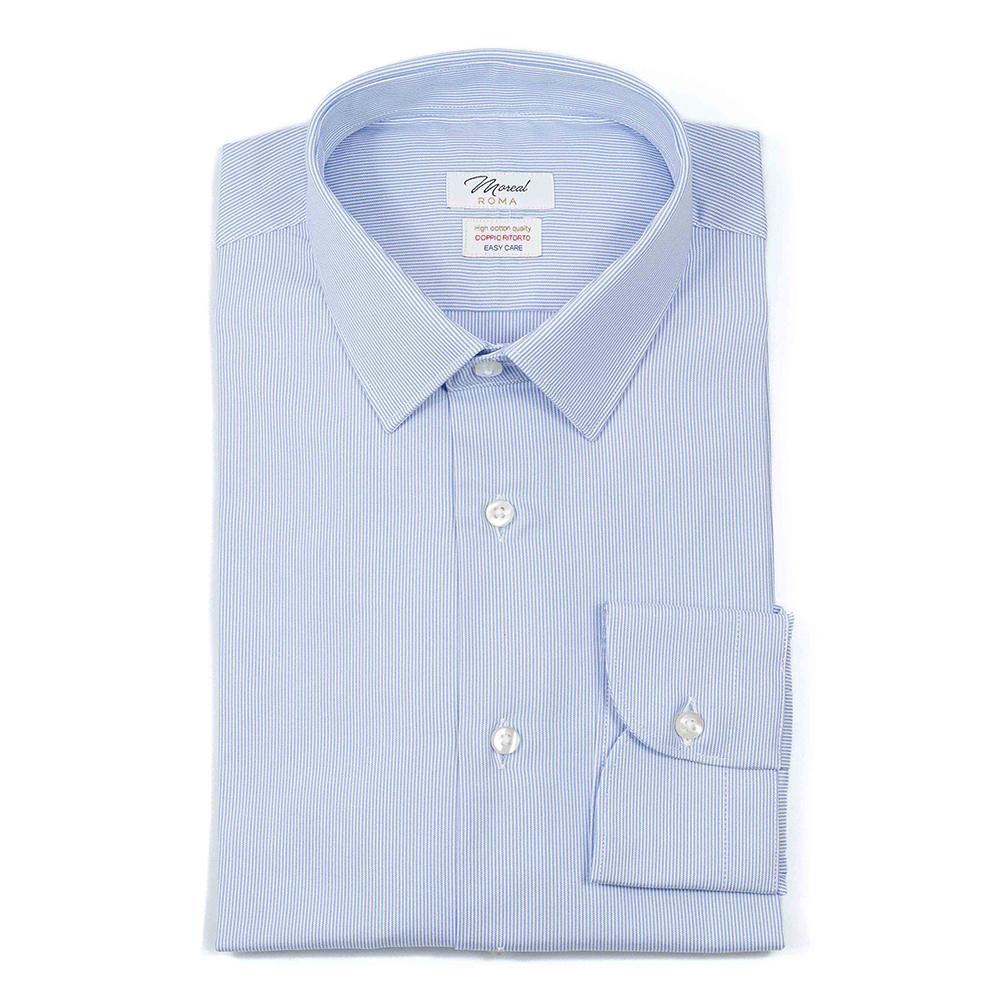 Camicia righe Oxfordino Millerighe celeste chiaro