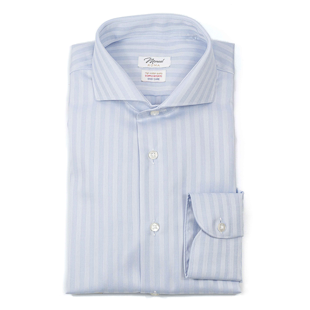 Camicia Twill spigato celeste