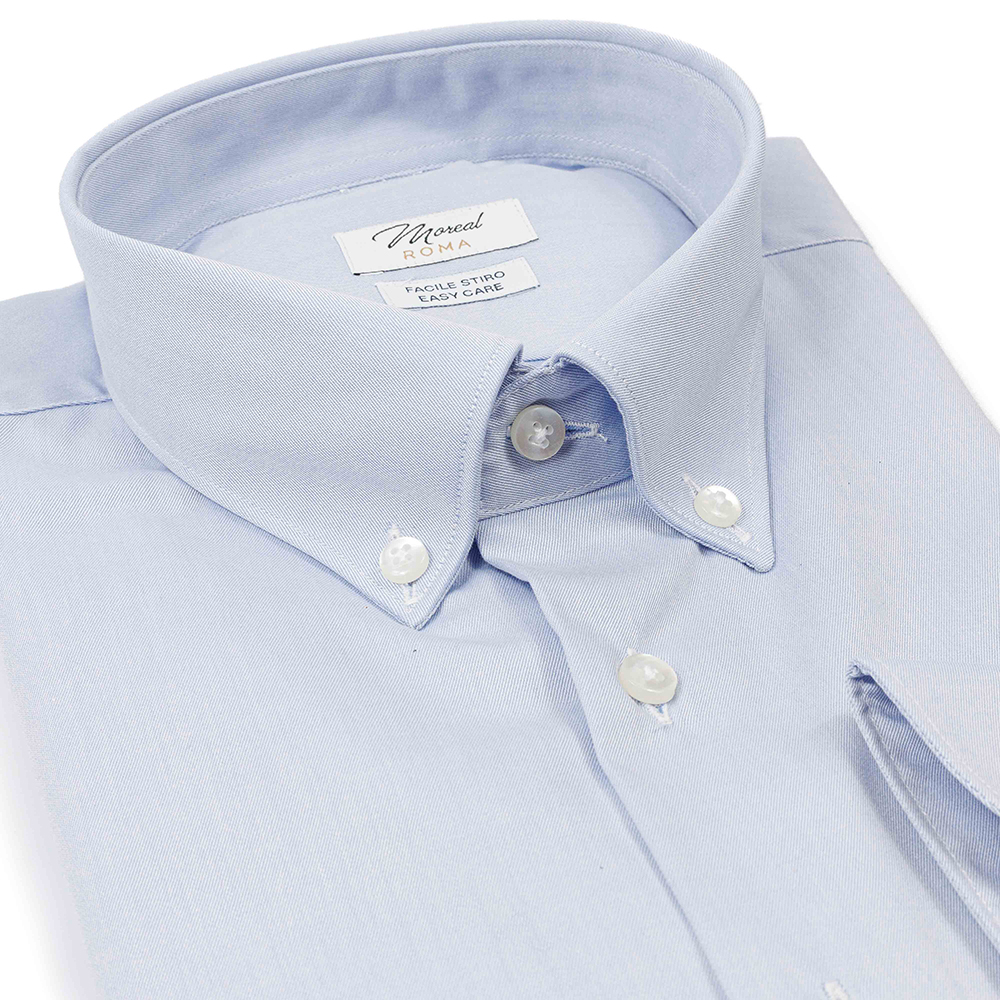 Camicia Twill Celeste collo botton down - immagine 2