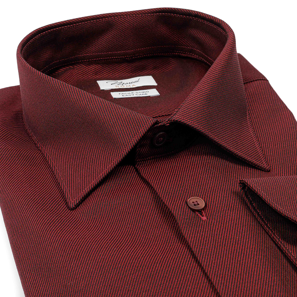Camicia facile stiro Twill Bordeaux - immagine 2