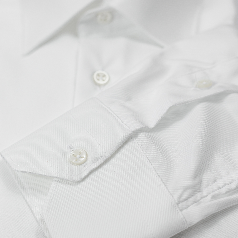 Camicia facile stiro Twill marcato bianco - immagine 3