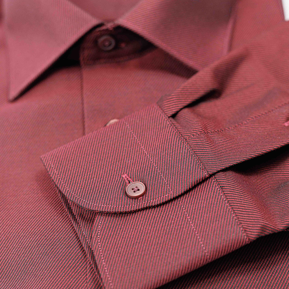 Camicia facile stiro Twill Bordeaux - immagine 3