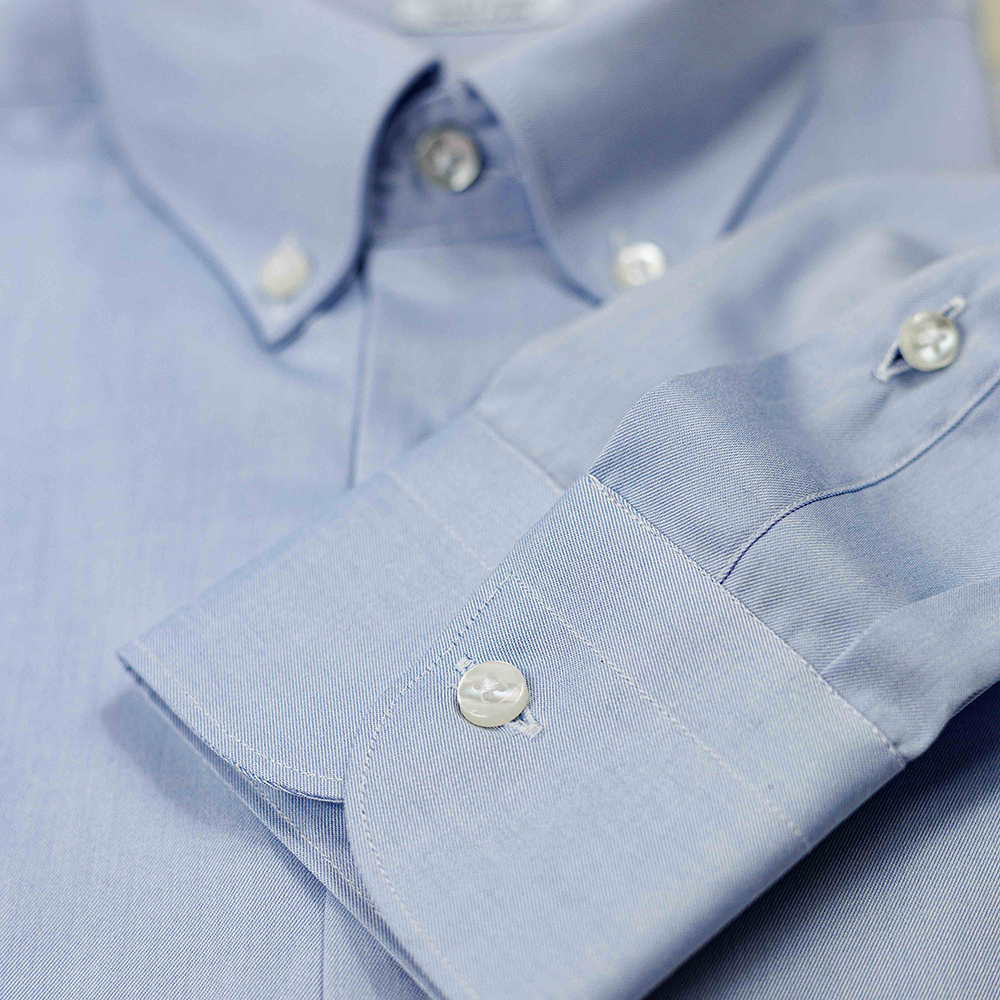 Camicia Twill Celeste collo botton down - immagine 3