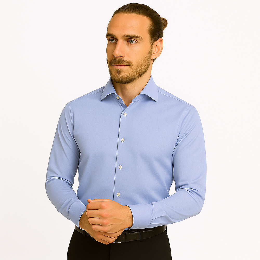 Camicia Twill celeste - immagine 3