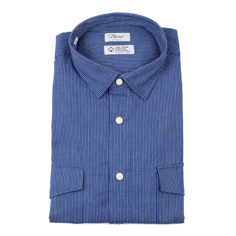 Camicia Jeans Denim righe bianche