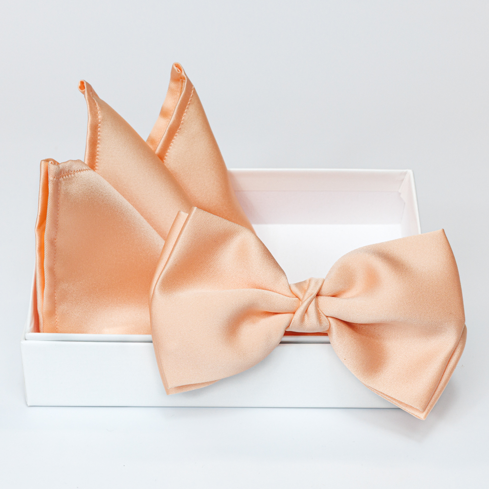 Papillon pesca in viscosa con pochette