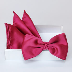 Papillon fragola in viscosa con pochette