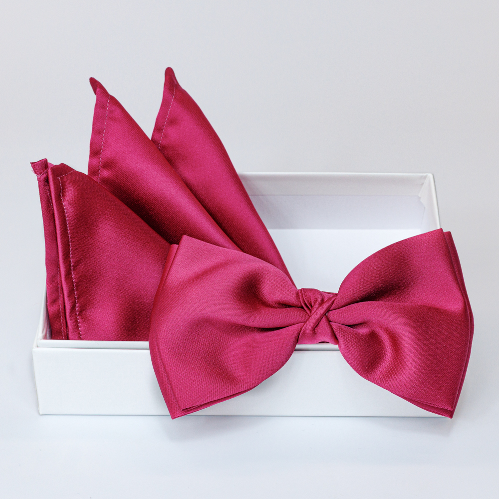 Papillon fragola in viscosa con pochette