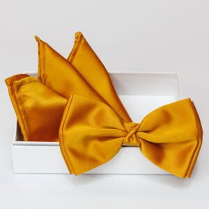 Papillon bronzo in viscosa con pochette