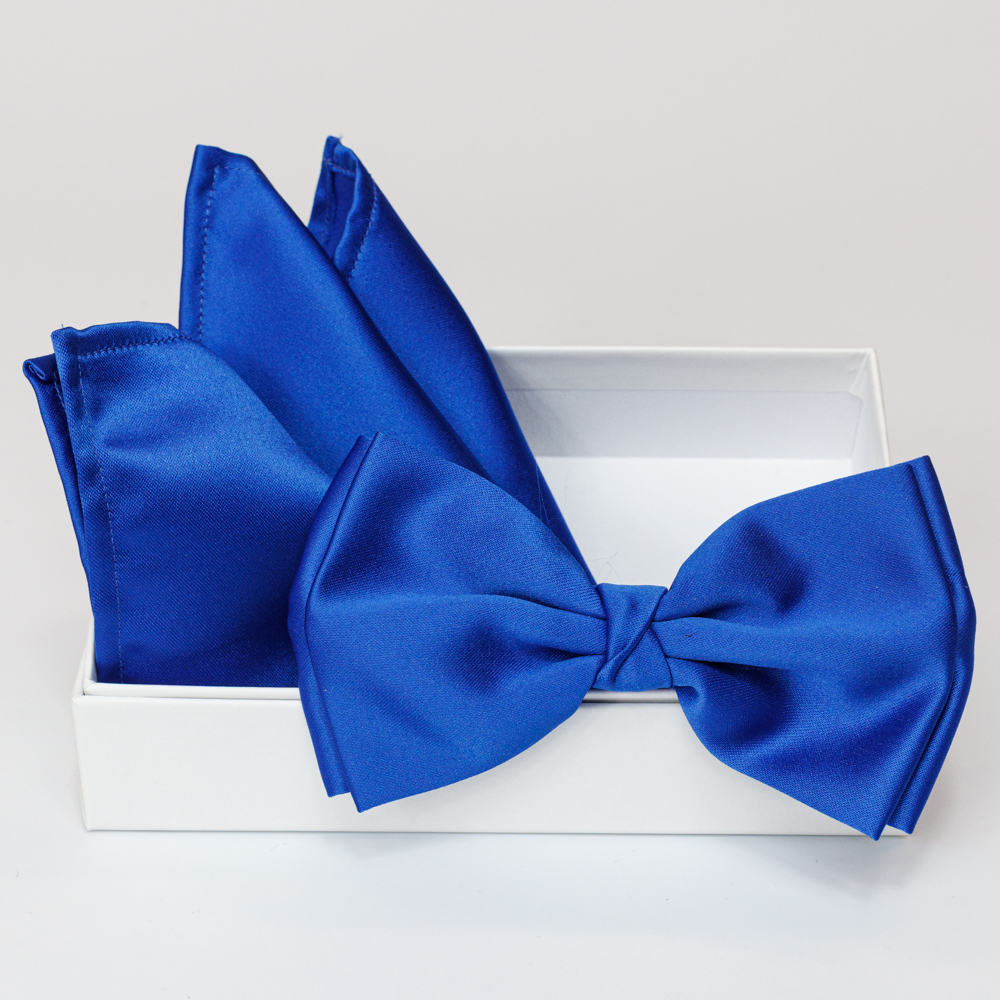 Papillon Azzurro in viscosa con pochette