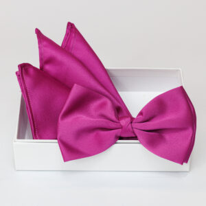 Papillon fucsia in viscosa con pochette