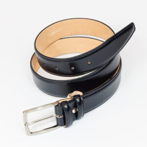 Cintura pelle nera lucida