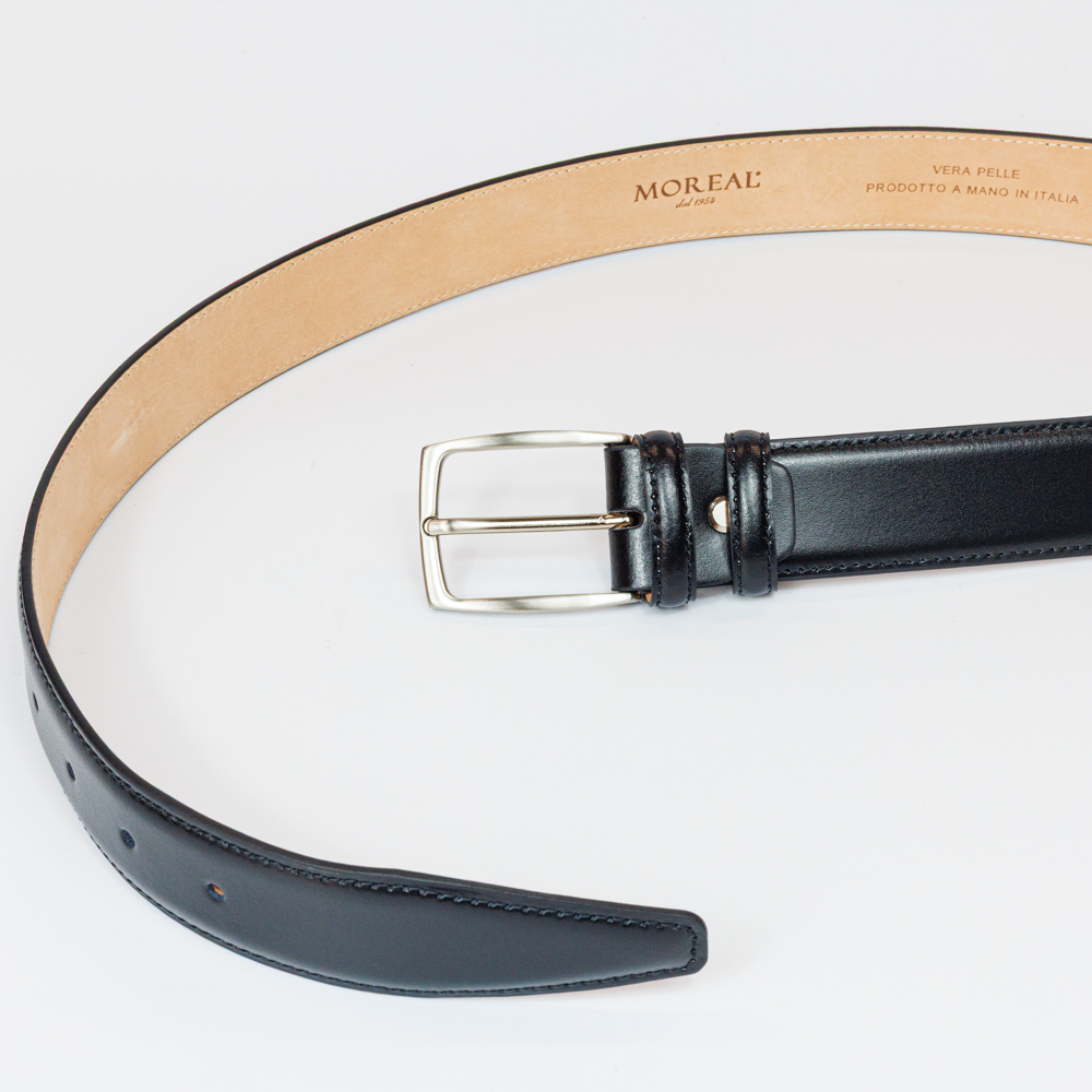 Cintura pelle nera lucida - immagine 2