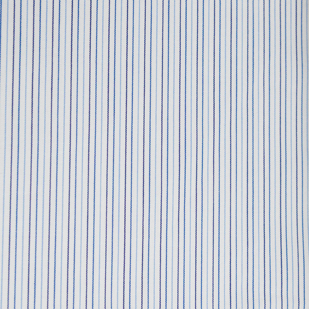 BIANCO RIGA ALTERNATA CEL-BLU - 100%COTONE - DOPPIO RITORTO