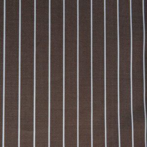 TWILL MARRONE RIGA BIANCA - 100% COTONE - DOPPIO RITORTO