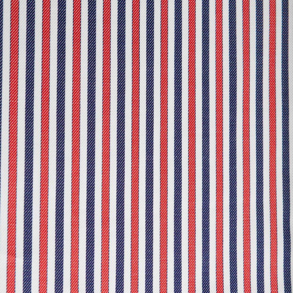 TWILL RIGA BLU-ROSSA - DOPPIO RITORTO - 100% COTONE