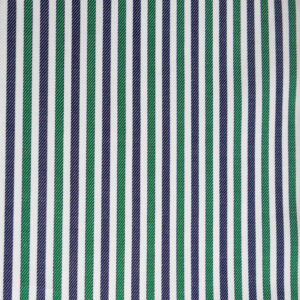 TWILL RIGA VERDE-BLU - DOPPIO RITORTO - 100% COTONE