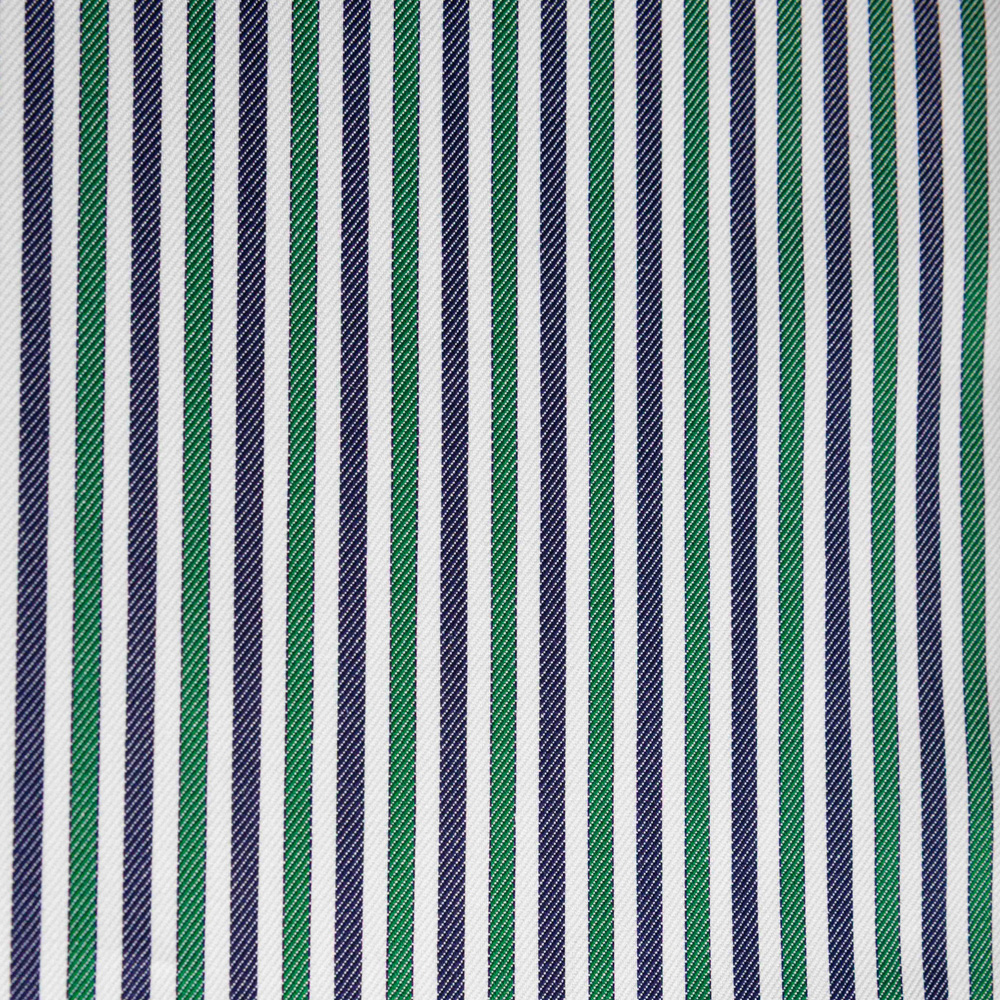 TWILL RIGA VERDE-BLU - DOPPIO RITORTO - 100% COTONE