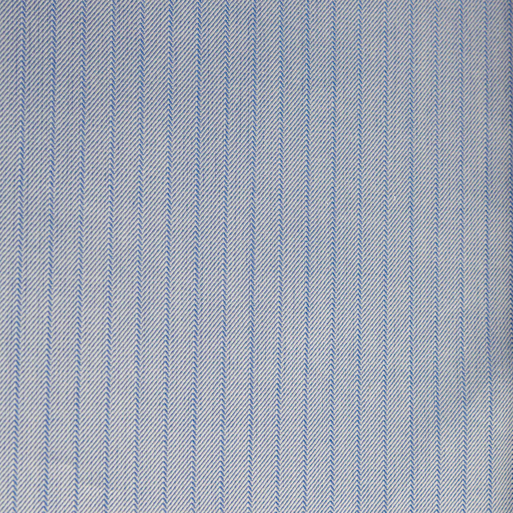 TWILL CELESTE OPERATO RIGATO - DOPPIO RITORTO - 100% COTONE