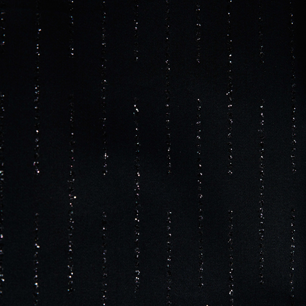 POPELINE NERO RIGHE BRILLANTINO – 90% COTONE , 10% ELASTAN