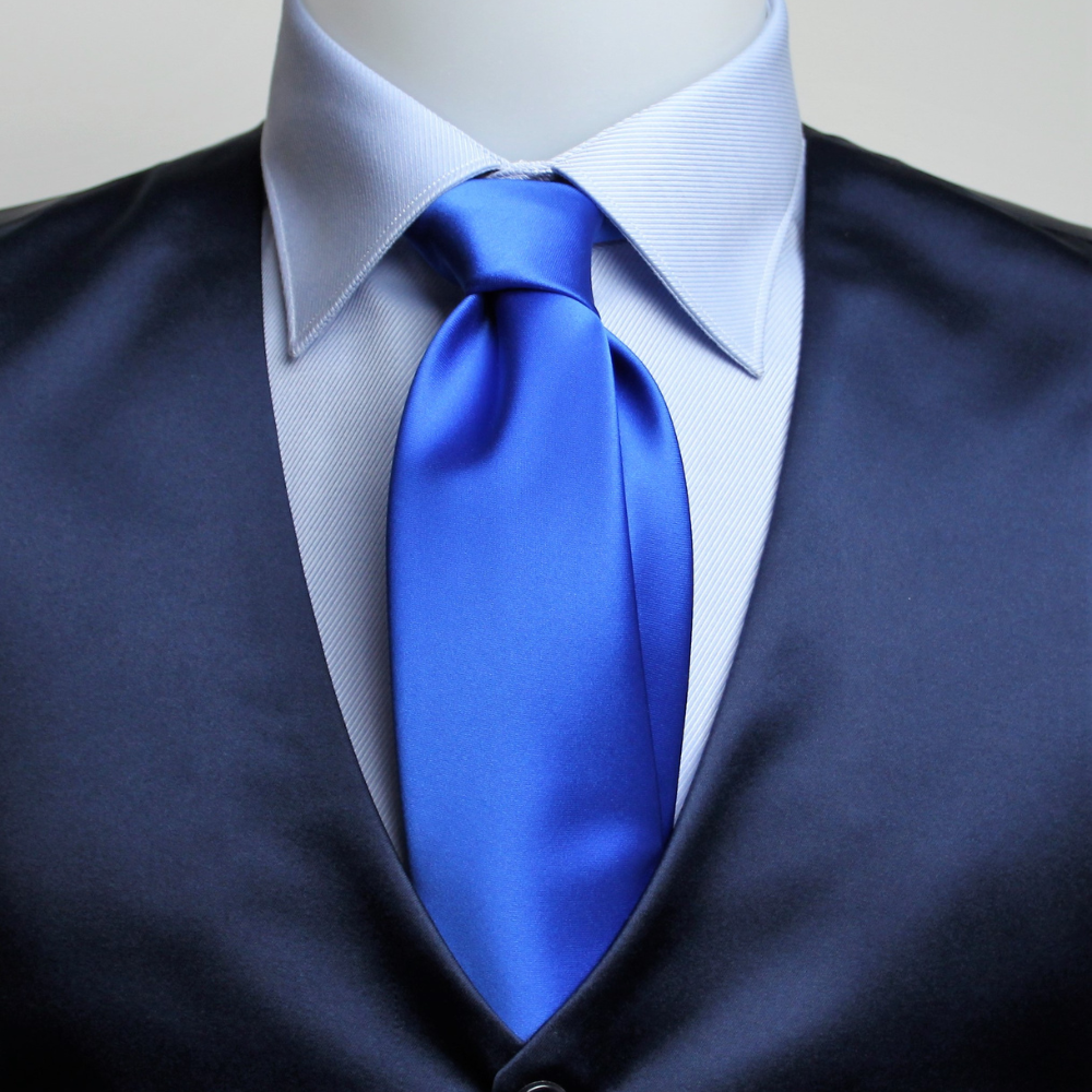 Cravatta viscosa bluette