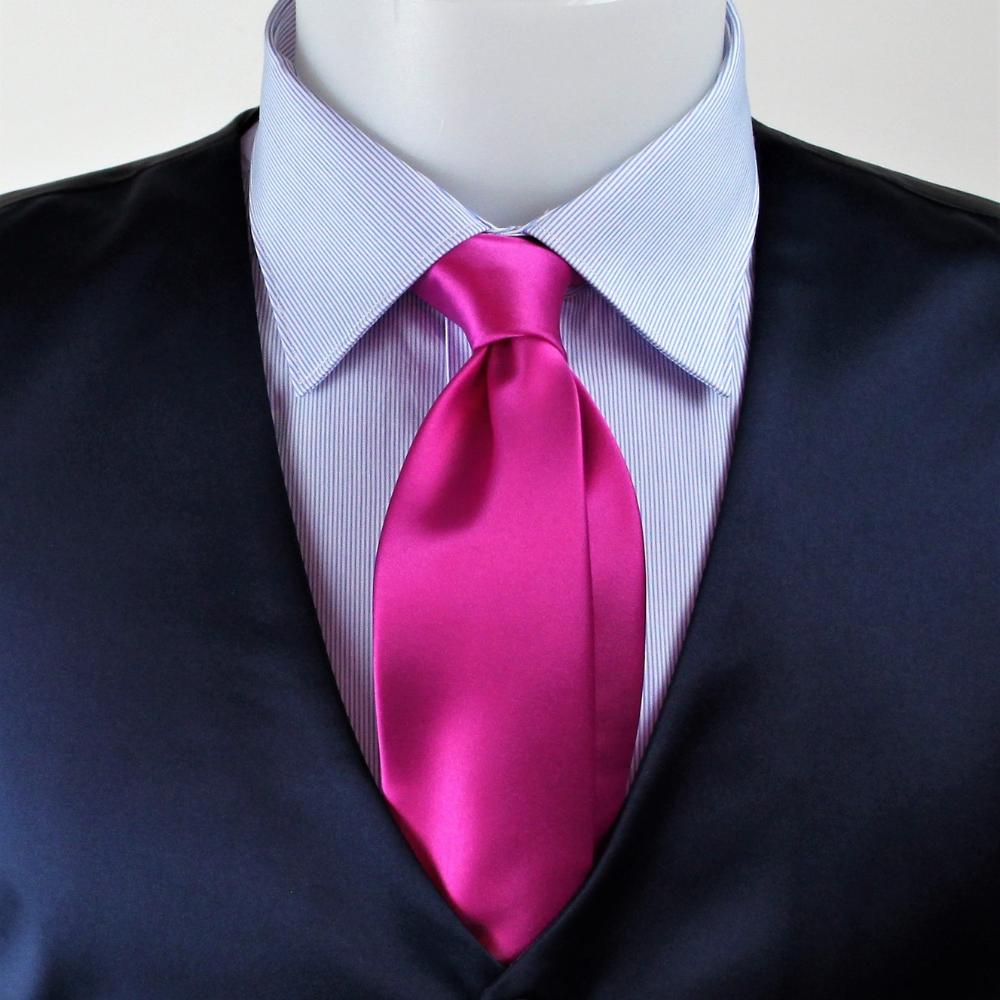 Cravatta viscosa fucsia