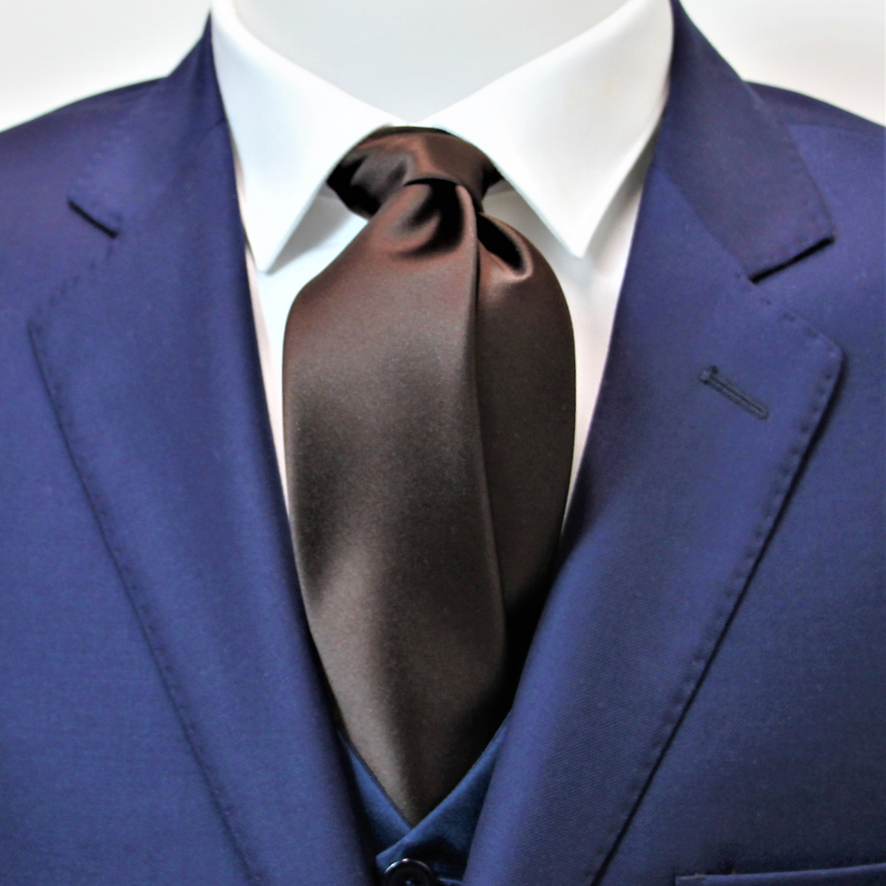 Cravatta viscosa marrone