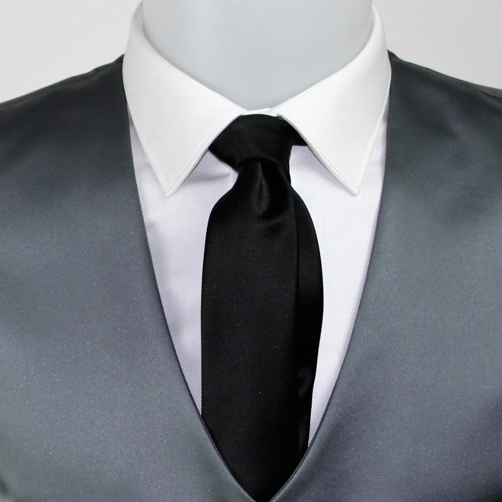 Cravatta viscosa nera