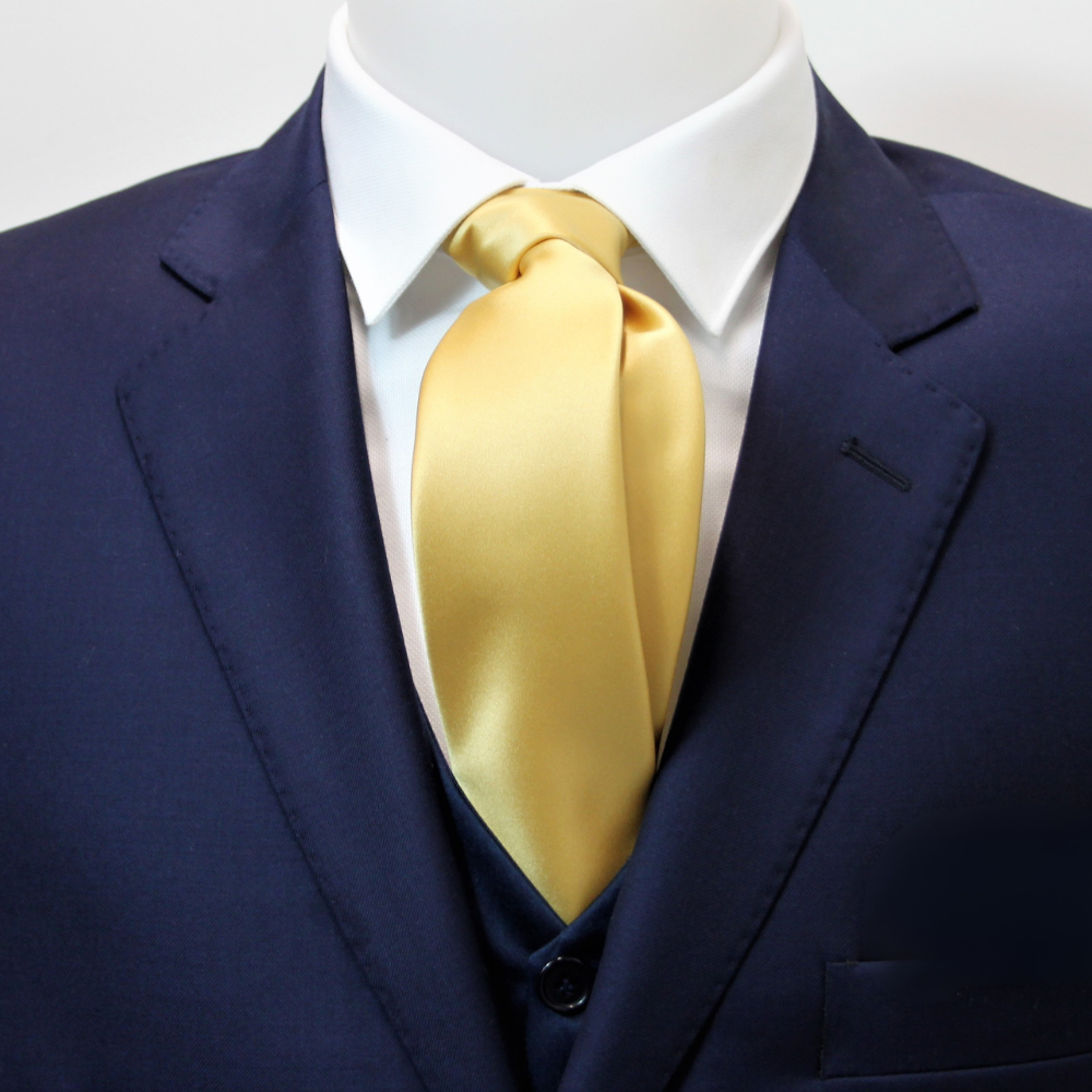 Cravatta viscosa ocra