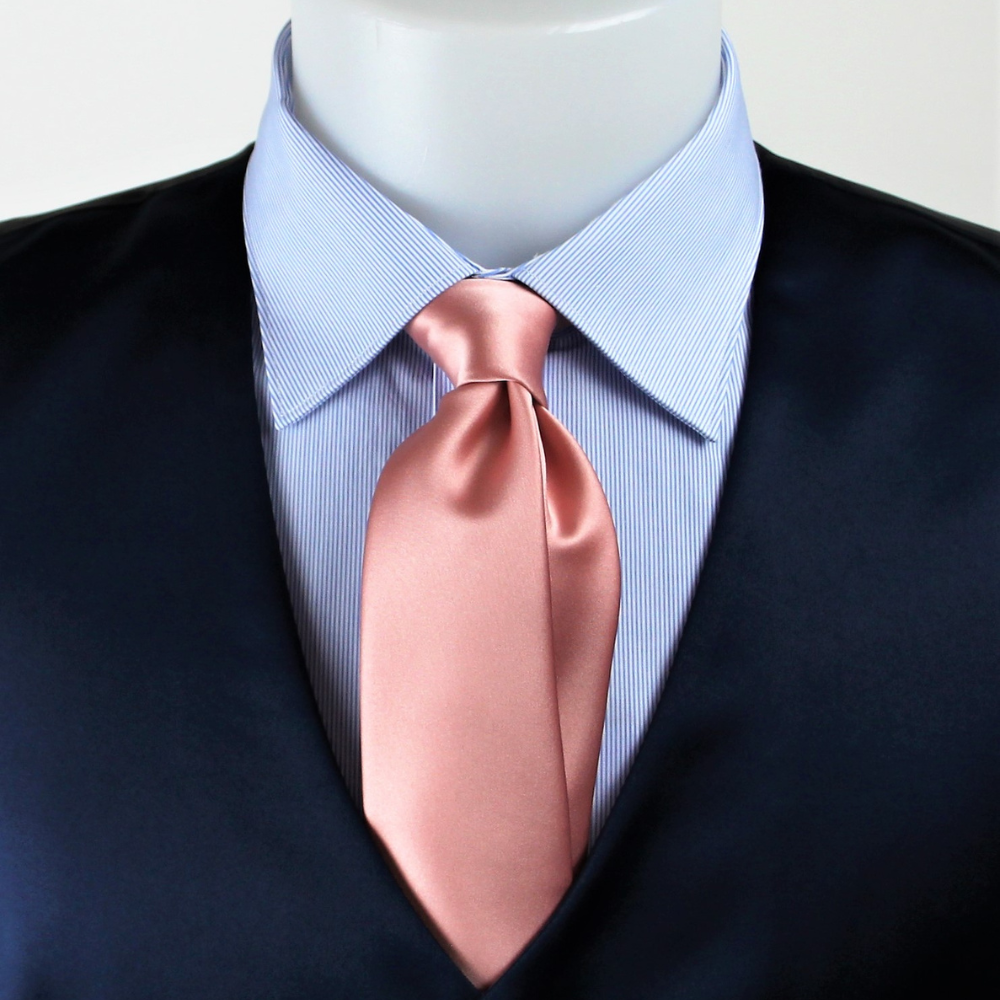 Cravatta viscosa rosa antico