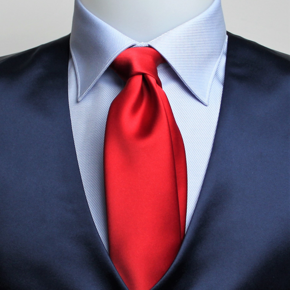 Cravatta viscosa rossa