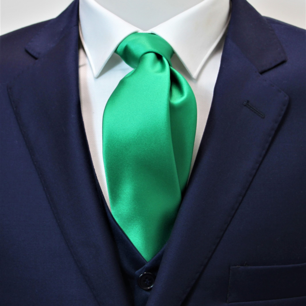 Cravatta viscosa verde accesso