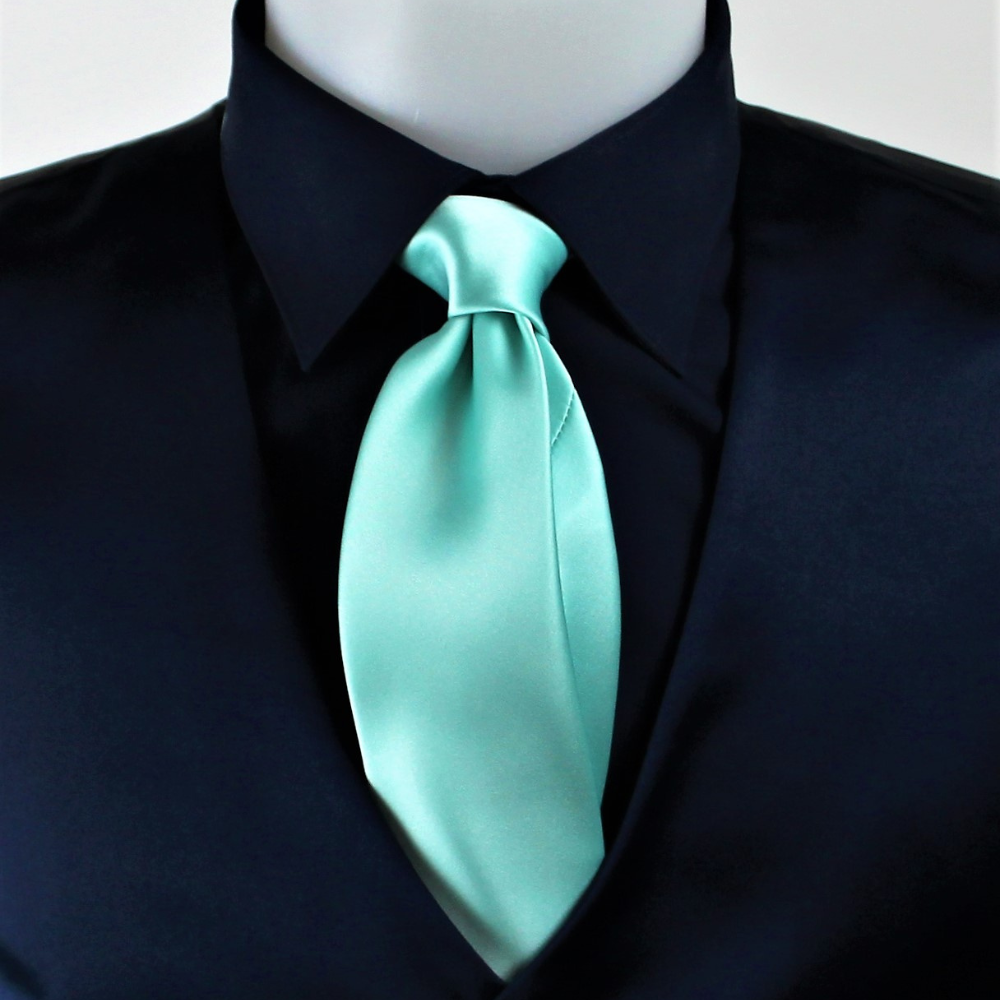 Cravatta viscosa verde acqua